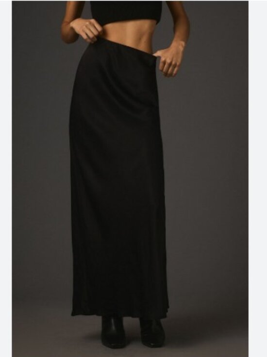 Anthropologie Dresses & Skirts - Anthropologie The Tilda Maxi Slip Skirt in Black – Size Medium – NWT